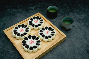 Delicious traditional Chinese pastry, jujube cake. Chinese traditional Jujube paste dessert.