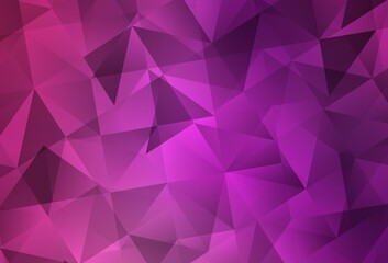 Light Pink vector gradient triangles pattern.