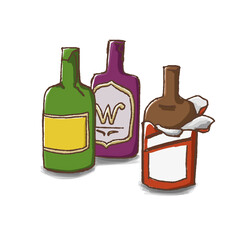 Wine bottle shaped liquor chocolate