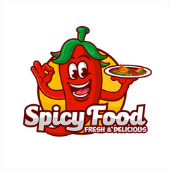 Spicy Food Logo Vector Design illustration