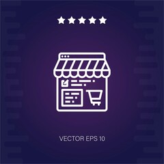 shopping online vector icon modern illustration