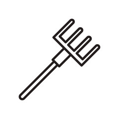 rake line style icon vector design