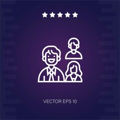 Fototapeta premium teamwork vector icon modern illustration