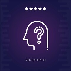 thinking vector icon modern illustration