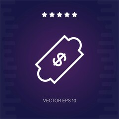 ticket vector icon modern illustration