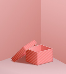 Soft gradient ecommerce promotional gift box design elements