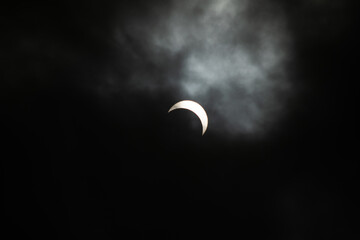 Obraz na płótnie Canvas Solar eclipse 2017 view from east coast Usa Delaware 