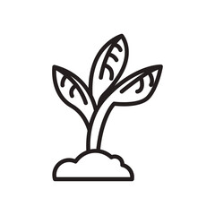 plant on earth line style icon vector design