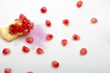 Brightly colored pomegranates