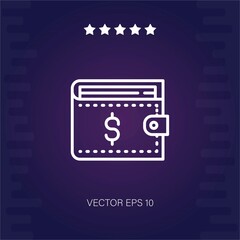 wallet vector icon modern illustration