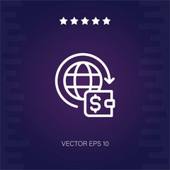 worldwide vector icon modern illustration