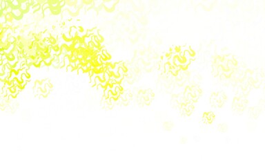 Fototapeta na wymiar Light Green, Yellow vector backdrop with bent lines.