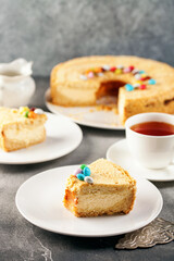 Homemade cottage cheese pie