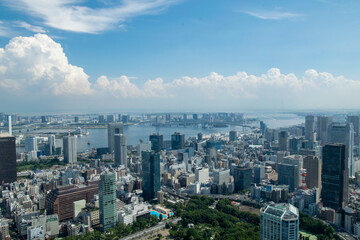 Obraz premium 東京の街並みを見下ろす