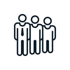 Business people, leader concept outline icons. Vector illustration. Editable stroke. Isolated icon suitable for web, infographics, interface and apps.