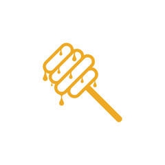 Honey logo icon design, Vector illustration, Honey Logo Design Concept. Food logo template