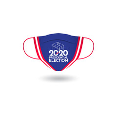 Obraz premium 2020 Presidential Election Mask Design Vector Template Illustration