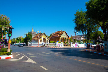 NAN, THAILAND - DECEMBER 06,2019 beautiful temple around Nan's downtown , Nan Province, Northern Thailand.