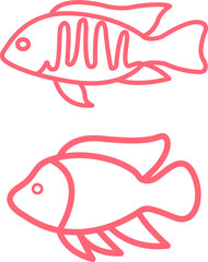 vector illustration of a fish