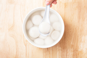 Glutinous rice balls, a traditional Chinese holiday snack