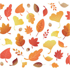 落ち葉ベクター素材