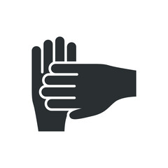 Vector illustration of washing hands icon on white background