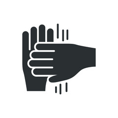 Vector illustration of washing hands icon on white background