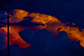 Thunderstorm Clouds and Thunderheads over Canyon, Texas.