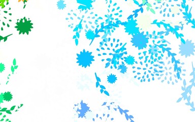 Light Blue, Yellow vector elegant wallpaper with flowers, roses.
