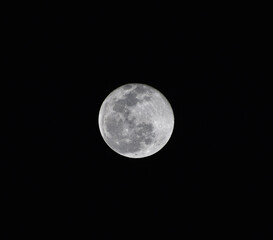 Full Moon on black background