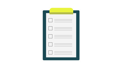 To do list or planning icon concept. All tasks are completed.