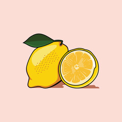 lemon illustration design silhouette icon vector