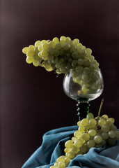grapes in a glass