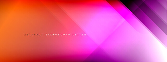 Motion concept neon shiny lines on liquid color gradients abstract backgrounds. Dynamic shadows and lights templates for text