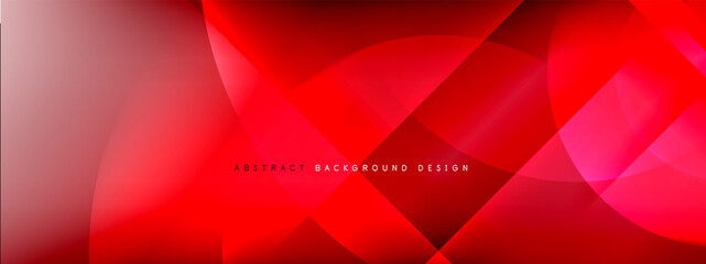 Obraz premium Vector abstract background - circle and cross on fluid gradient with shadows and light effects. Techno or business shiny design templates for text