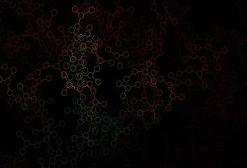 Dark Green, Red vector texture with artificial intelligence concept.