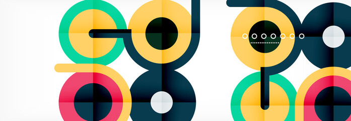 Circles and lines abstract background for covers, banners, flyers and posters and other templates