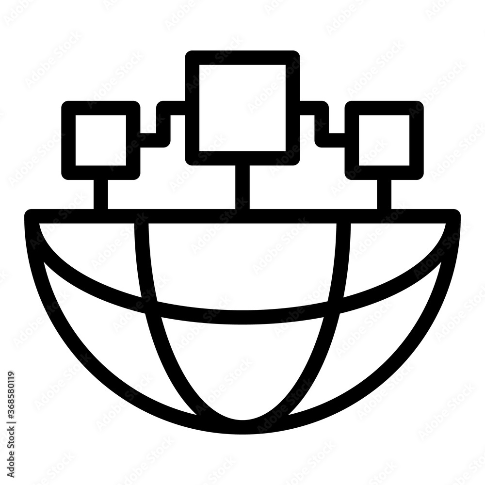 Poster global remote control icon. outline global remote control vector icon for web design isolated on whi
