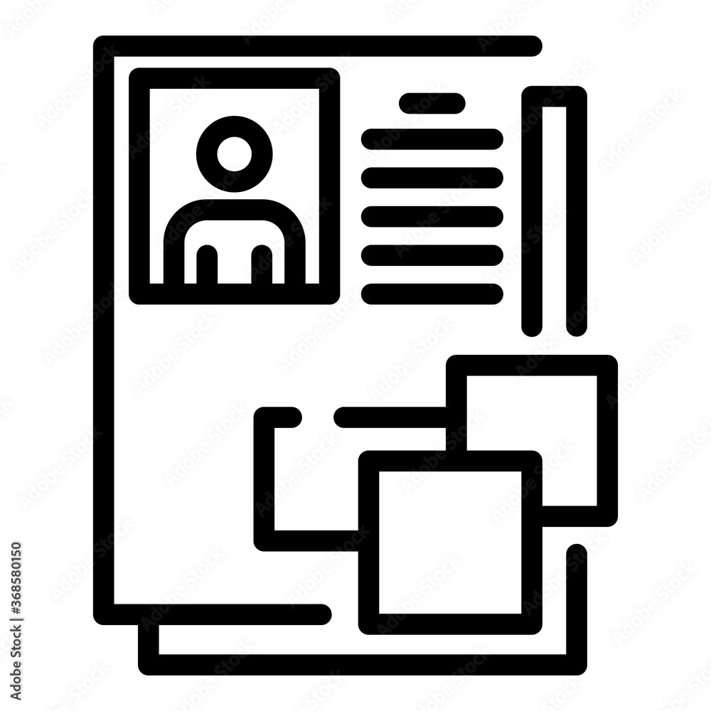 Poster personal data remote access icon. outline personal data remote access vector icon for web design iso