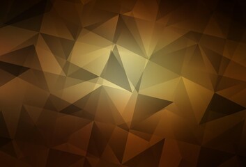 Fototapeta premium Dark Yellow vector polygon abstract layout.