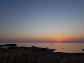 sunset on the beach