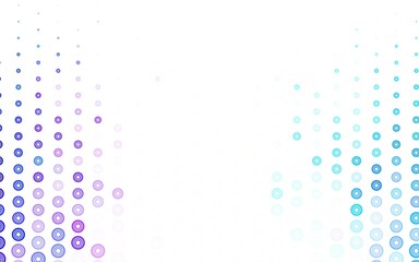 Light Pink, Blue vector background with bubbles.