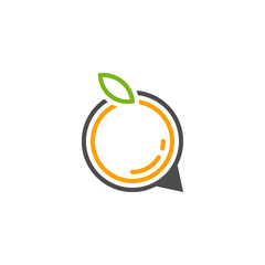 Chat with Modern fresh orange logo vector illustration, Fresh Orange Slice Logo Design Template