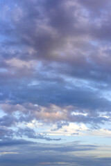 evening sky with clouds
