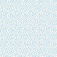 Seamless background with random elements. Abstract blue and white ornament. Dotted abstract pattern