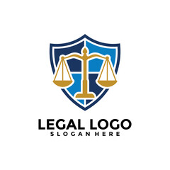 Law Firm Logo Template Design. Legal logo vector concept