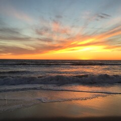 sunset over the sea