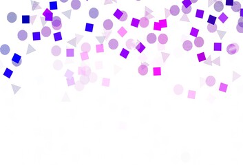 Light Purple, Pink vector layout with circles, lines, rectangles.