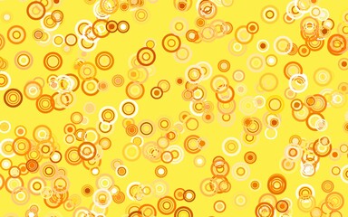 Light Brown vector background with bubbles.