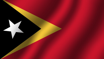 east timor  national wavy flag vector illustration